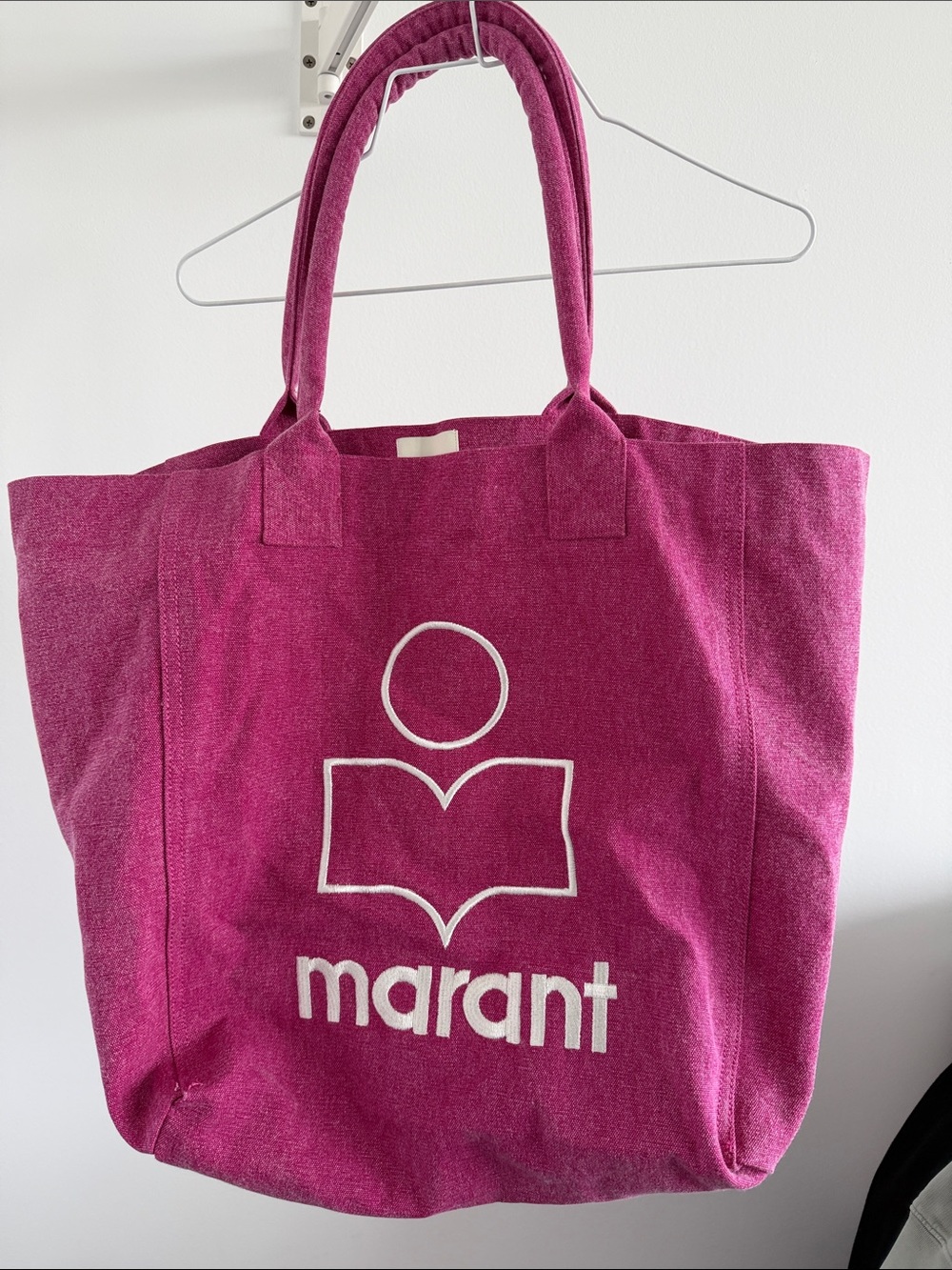 Isabel Marant Pink Canvas Logo Tote Bag